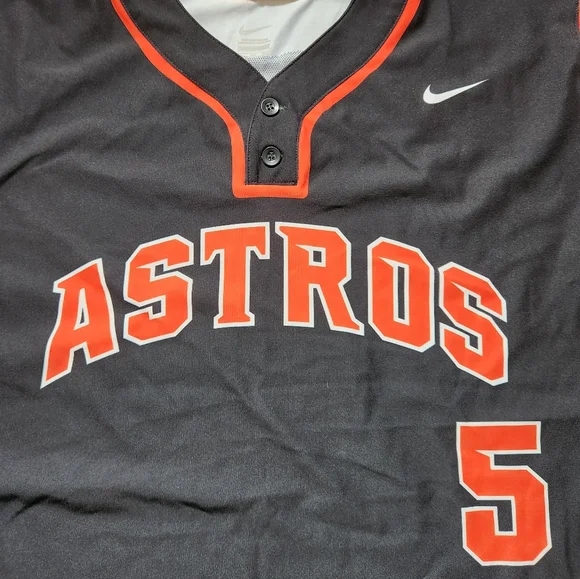 Nike Team Houston Astros Jeff Bagwell #5 Jersey Baseball MLB Black Orange Sz XXL - Picture 2 of 9